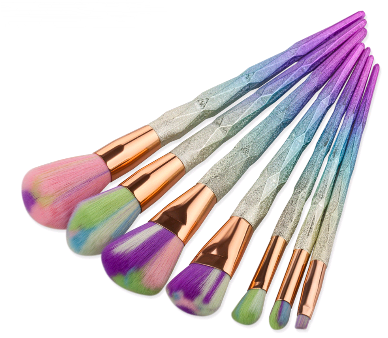 7 makeup brushes, makeup tools, diamond makeup brush foundation brush 7 makeup brushes, makeup tools, diamond makeup brush foundation brush